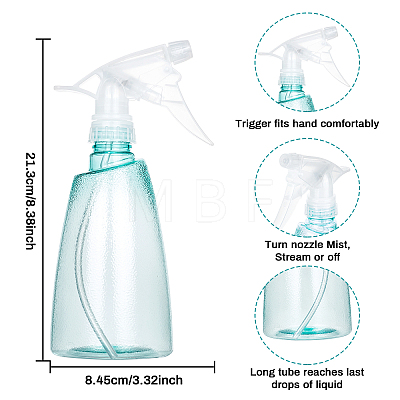 Transparent Plastic Trigger Squirt Bottles AJEW-GA0001-10-1
