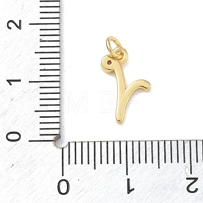 Brass Micro Pave Clear Cubic Zirconia Charms KK-D289-66G-R-1
