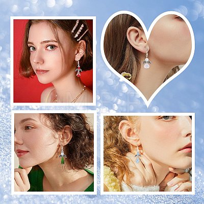 DIY Christmas Angel Theme Earrings Making Kit DIY-SC0021-65-1