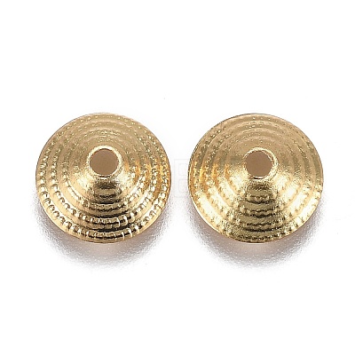 Eco-Friendly Brass Bead Cap KK-H740-09G-1