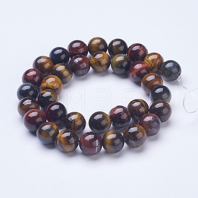 Natural Tiger Eye Beads Strands G-D855-07-12mm-1