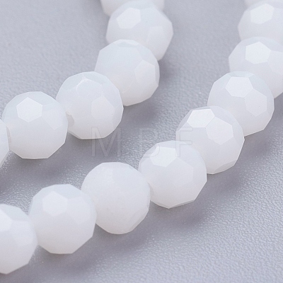 Faceted(32 Facets) Round Glass Beads Strands X-EGLA-J042-4mm-26-1