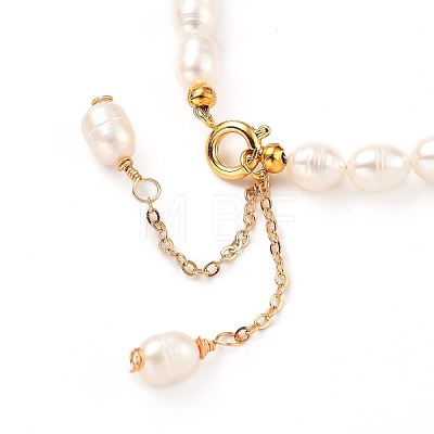 Natural Cultured Freshwater Pearl Beaded Bracelets BJEW-JB05325-01-1