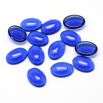 K9 Glass Cabochons Oval Flat Back Cabochons GGLA-L002D-05-1