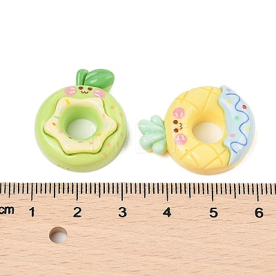 Opaque Resin Fruit Cabochons CRES-M037-20-1