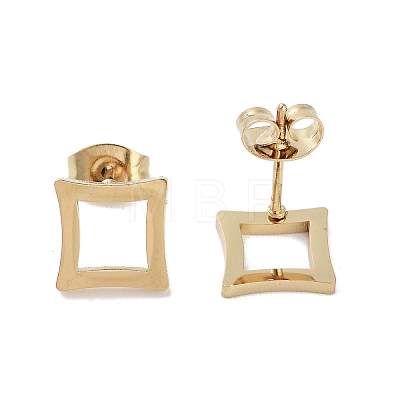 Vacuum Plating 304 Stainless Steel Stud Earrings for Women EJEW-A048-28G-1