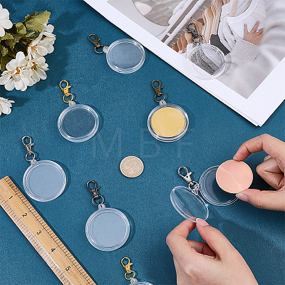 8Pcs 4 Styles Acrylic Coin Case Pendant Decoration KEYC-FG0001-29-1