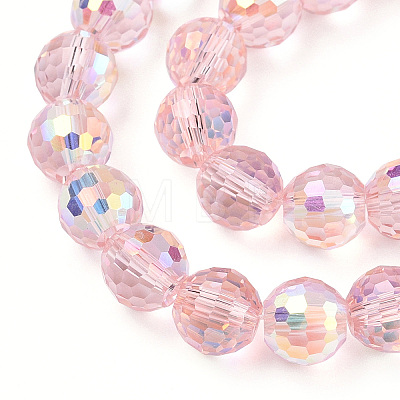 Transparent Electroplate Glass Beads Strands EGLA-N012-001-B06-1