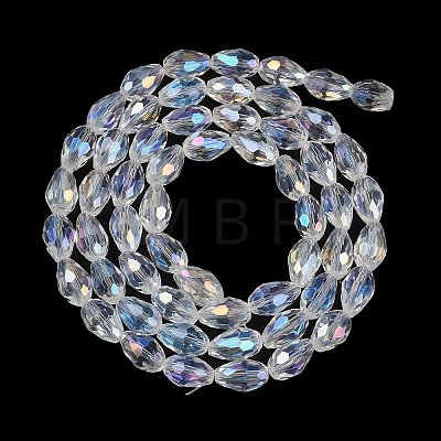 Transparent Electroplate Glass Beads Strands EGLA-N013-T4mm-B01-1