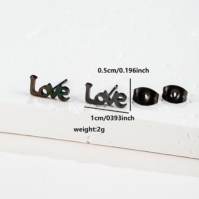 201 Stainless Steel Stud Earrings FS-WGB18B1-08-1