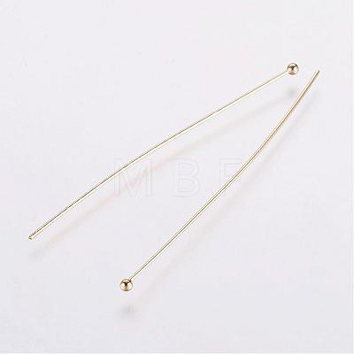 Rack Plating Brass Ball Head Pins KK-E680-03-0.6x61mm-G-1