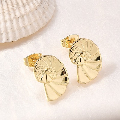 Brass Stud Earrings EJEW-B118-05G-1