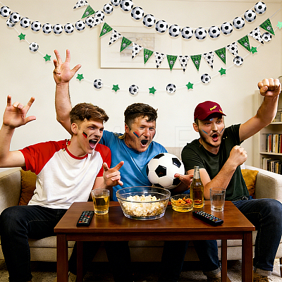 4Pcs 2 Styles Paper Football Hanging Banner DIY-PH0038-66-1
