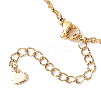3MM Faceted Round Natural Multicolor Tourmaline Pendant Bib Necklaces with 304 Stainless Steel Cable Chains NJEW-JN05943-1