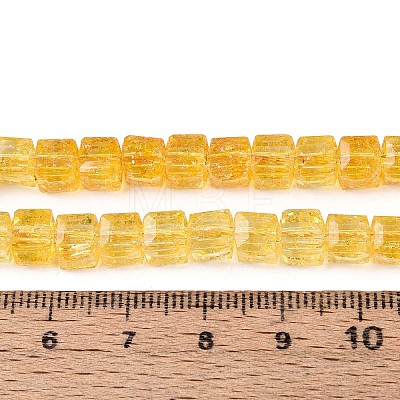 Crackle Transparent Glass Beads Strands GLAA-N062-6mm-04-1