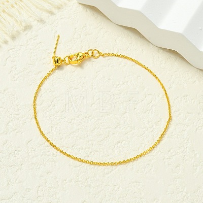 Brass Cable Chains Bracelets for Women BJEW-G735-09G-1