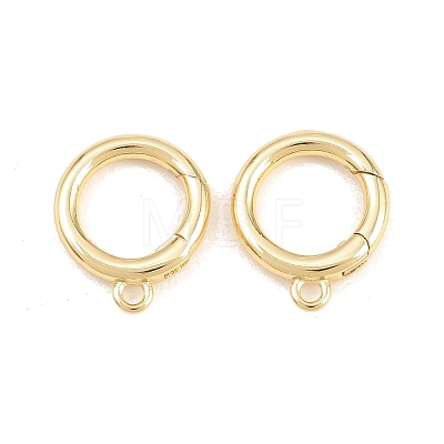 Brass Spring Gate Rings KK-P353-16G-1