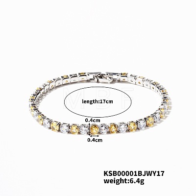 Brass Rhinestone Cup Chains Bracelet for Elegant Women with Subtle Luxury Feel SE6435-6-1
