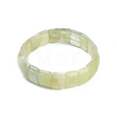 Natural New Jade Beaded Stretch Bracelets for Women Men BJEW-M049-08A-1