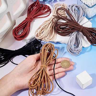 30M 6 Colors Polyester Elastic Cords EC-TA0001-07A-1