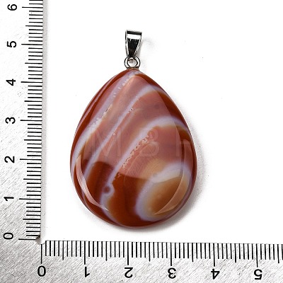 Natural Red Banded Agate(Dyed & Heated) Pendants G-F820-14P-09-1