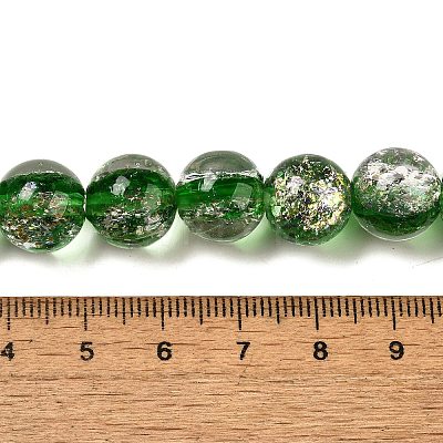 Handmade Dichroic Foil Glass Beads Strands DICH-U001-10C-1