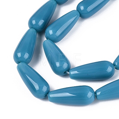 Opaque Glass Beads Strands GLAA-Q113-03A-C04-1
