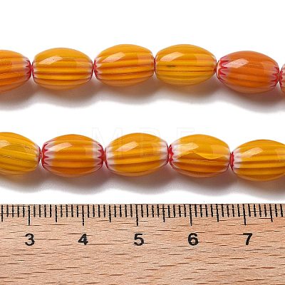 Handmade Millefiori Lampwork Beads Strands LAMP-F035-12J-1