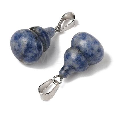 Natural Blue Spot Jasper Pendants G-B127-03P-03-1