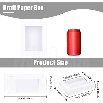 Rectangle Foldable Creative Cardboard Box CON-WH0086-18-1