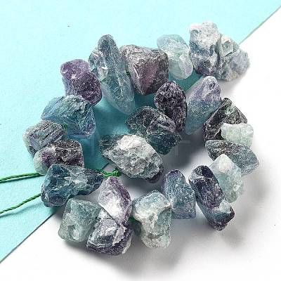 Raw Rough Natural Fluorite Beads Strands G-P528-A08-01-1