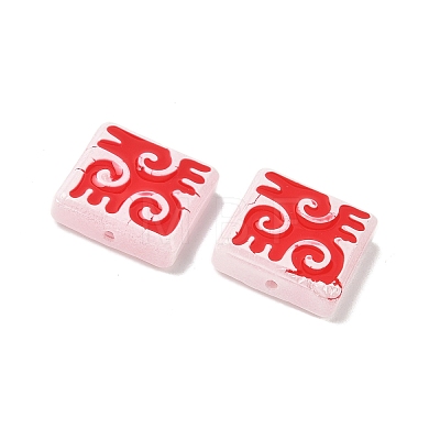 Dyed & Heated Baking Paint Glass Beads LAMP-D004-03B-1