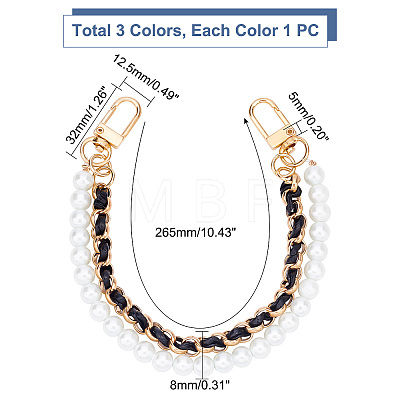   3Pcs 3 Colors Double-strand Bag Handles FIND-PH0005-52-1
