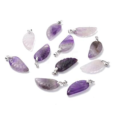 Natural Amethyst Pendants G-E339-02E-1