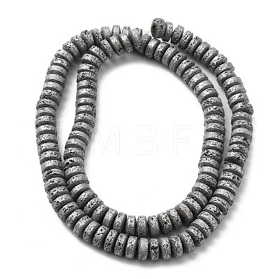 Electroplated Natural Lava Rock Beads Strands G-Q1009-F01-01C-1