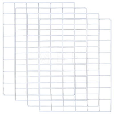 4 Bags Spray Printed Iron Mesh Wall Mounted Hanging Display Stands ODIS-WR0001-18B-1