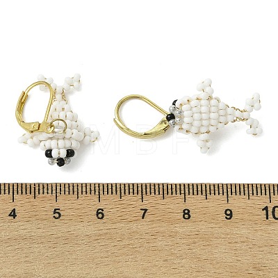 Weave Glass Seed Beads Dangle Leverback Earrings EJEW-MZ00730-1