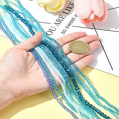 Electroplate Glass Beads Strands EGLA-FS0001-42A-1