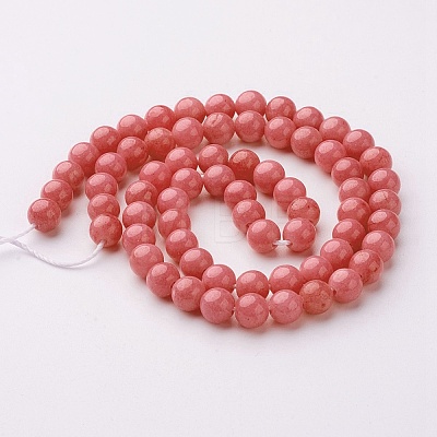 Natural Mashan Jade Round Beads Strands G-D263-10mm-XS18-1