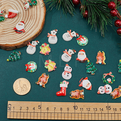 Gorgecraft 60Pcs 12 Styles Christmas Theme Resin Cabochons Sets CRES-GF0001-05-1