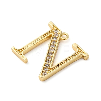 Rack Plating Brass Micro Pave Cubic Zirconia Pendant KK-H449-76G-04-1
