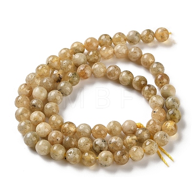 Natural Yellow Garnet Beads Strands G-Z129-C01-6mm-01-1