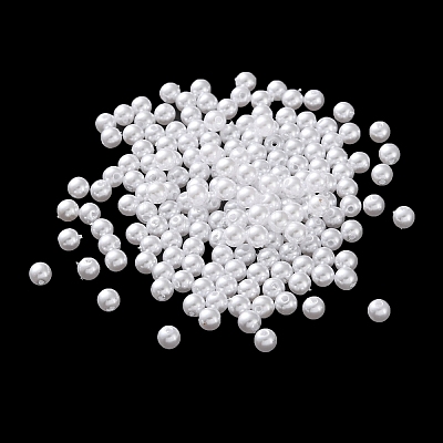 Plastic Imitation Pearl Beads FIND-M059-01A-01-1