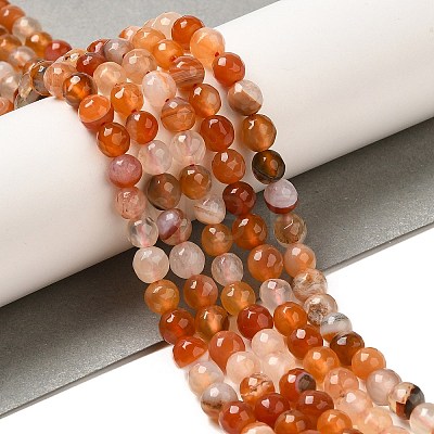 Natural Agate(Dyed & Heated) Beads Strands G-H066-B01-01-1