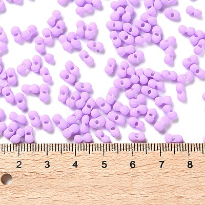 Rubberized Style Glass Seed Beads SEED-Z003-01F-1