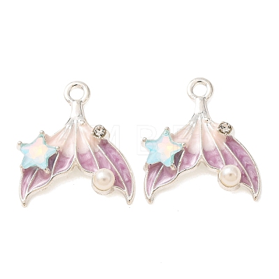 Alloy & Crystal Rhinestone & Enamel Pendants RB-CBAC8D9-02S-01-1