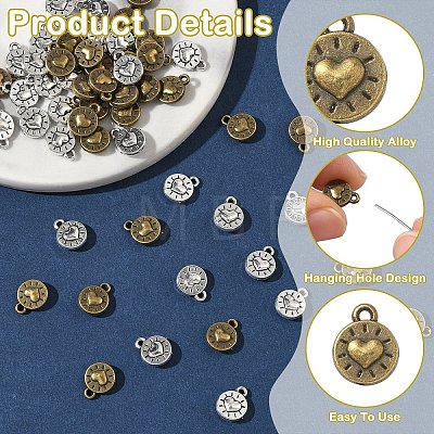 30Pcs Tibetan Style Alloy Charms TIBEP-YW0002-21AS-1