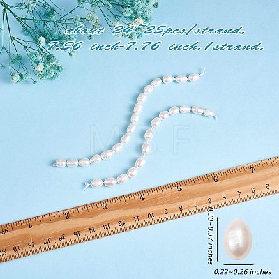 Natural Cultured Freshwater Pearl Beads Strands sgPEAR-SZ0001-07-1