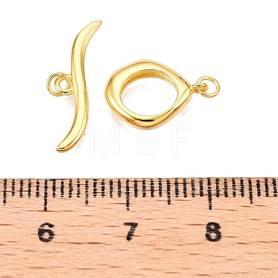 925 Sterling Silver Oval Toggle Clasps STER-T007-110G-1