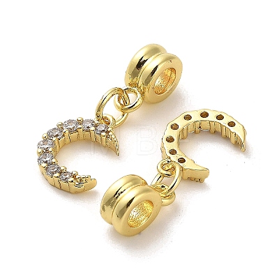 Rack Plating Brass Micro Pave Cubic Zirconia Charms KK-S398-01A-1